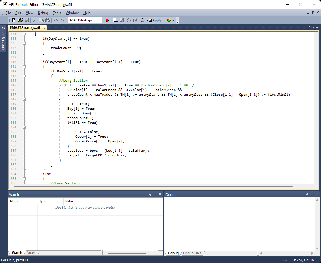 EMA Supertrend AFL source code